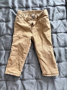 Old Navy fleece lined Tan Stretch Pants 18-24 mo
